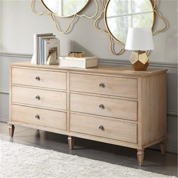Madison Park Signature Madison Park MPS137-0117 Victoria 6-Drawer Dresser; Light Natural MPS137-0117 - main